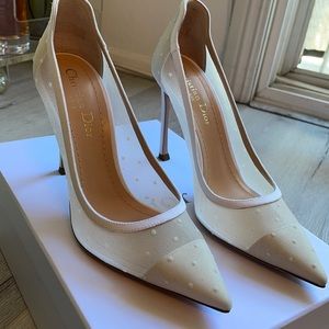 Authentic brand new Dior Plumetis mesh pumps .